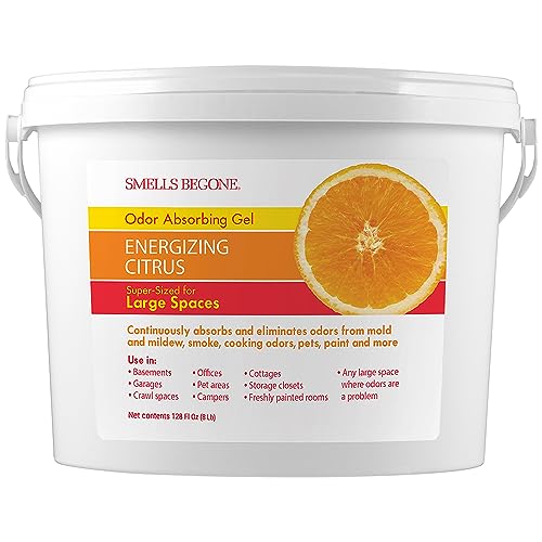 SMELLS BEGONE Odor Absorber Gel - Industrial Size - Energizing Citrus Scent