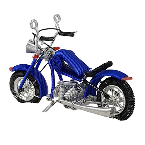 SMILEHEHE Handcrafted Aluminum Wire Motorcycle Furniture Décor