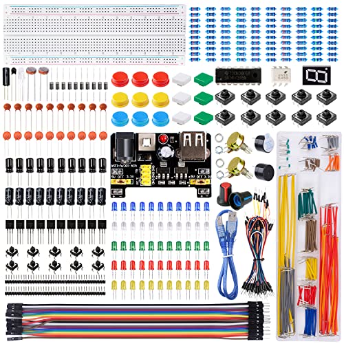 Smraza Electronics Component Fun Kit for Arduino with Power Supply