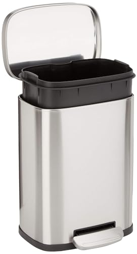 Smudge Resistant Small Rectangular Trash Can