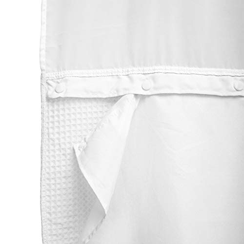 Snap-in Fabric Shower Curtain Liner - White, 70x54