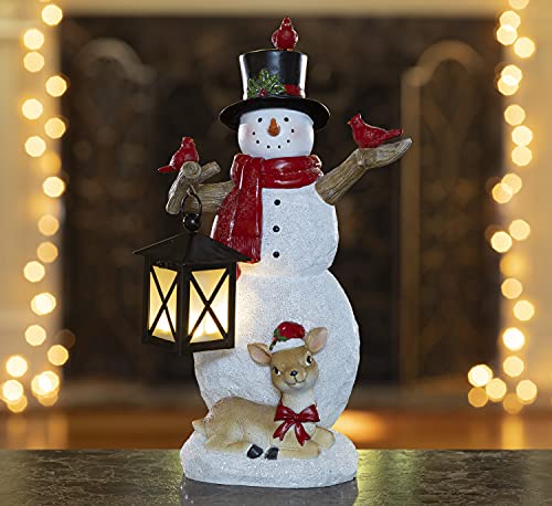 Snowman Figurine Lighted Christmas Decoration