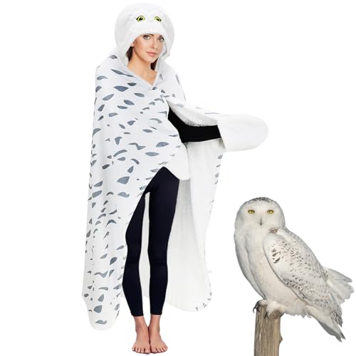 Snowy Owl Hooded Blanket Adults