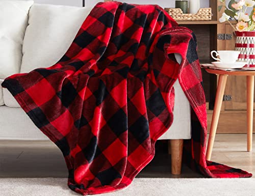 Soft and Cozy Plaid Fleece Throw Blanket