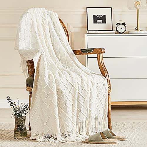 Soft Cozy Knit Blanket with Tassel