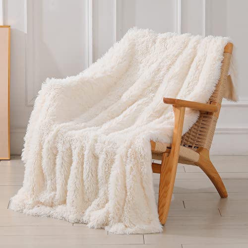 Soft Fuzzy Faux Fur Shaggy Throw Blanket