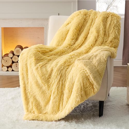 Soft Fuzzy Faux Fur Throw Blanket