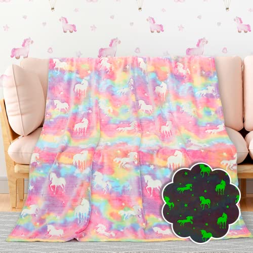 Soft Unicorn Blanket for Girls