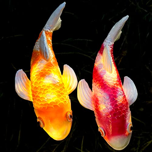 Solar Garden Fish Sculpture - Set of 2