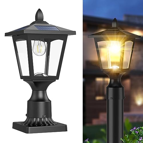 Solar Post Lights with Pier Mount Base