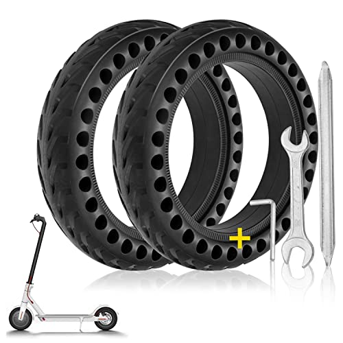 Solid Tire For Gotrax gxl/for Xiaomi m365 Electric Scooter parts/gotrax XR/Mijia Mi m365 pro, 8.5 inches Electric Scooter Solid Honeycomb Tires (2Tires+3Tools)
