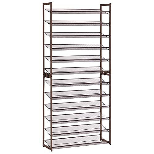 SONGMICS 12-Tier Tall Metal Shoe Rack - Versatile Shoe Storage Organizer