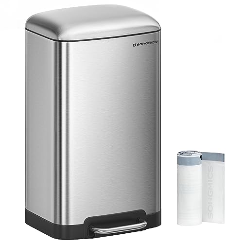 SONGMICS Stainless Steel Trash Can