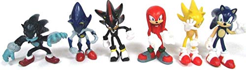 Sonic 6 Figure Set ft.Sonic, Shadow, Werehog, Metal Sonic, Knuckles & Super Sonic