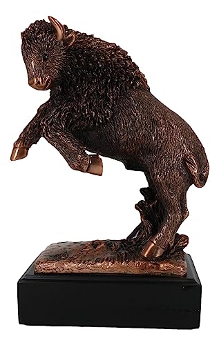 Southwestern Prancing American Bison Figurine