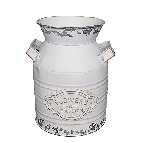 Soyizom Rustic Galvanized Vase Tin Milk Can