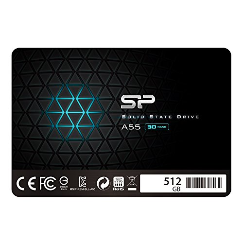 SP 512GB SSD 3D NAND A55 SLC Cache Performance Boost SATA III 2.5'' 7mm (0.28'') Internal Solid State Drive