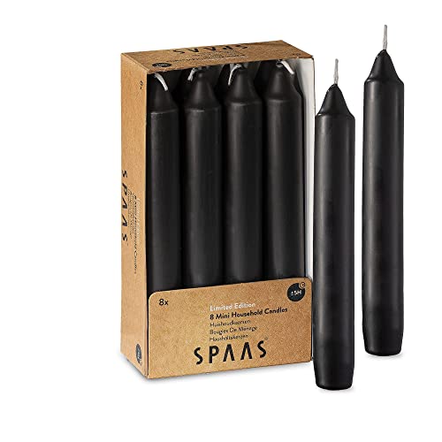 SPAAS 6" Long Black Candle Sticks - Pack of 8