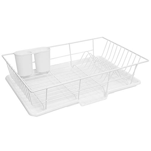 Space-Saving 3-Piece Dish Drainer Rack Set