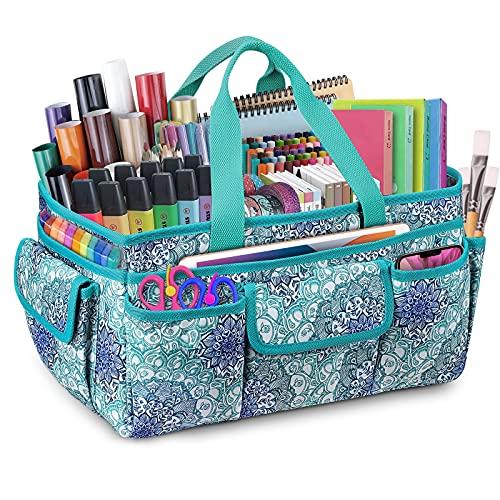 Spacious and Stylish Craft Storage Tote Bag with Multiple Pockets