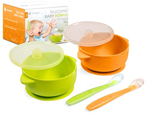 Sperric Silicone Suction Baby Bowl with Lid