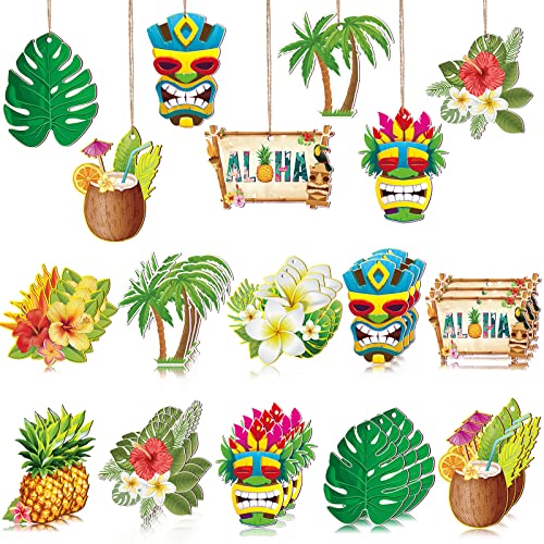 Spiareal Luau Party Wooden Ornaments