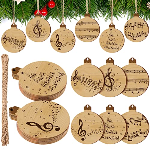 Spiareal Music Wood Christmas Tree Ornament Set