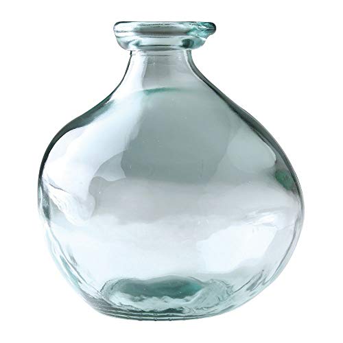 Spice of Life VGGN2020 Recycled Glass Vase, Flower Base, DIECIOCHO Valencia, 6.3 x 7.1 x 6.3 inches (16 x 18 x 16 cm), Spanish Glass