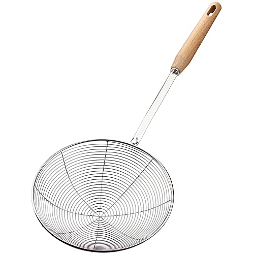 Spider Strainer Skimmer Spoon with Wood Handle