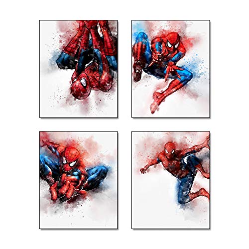 Spiderman Theme Painting Set of 4