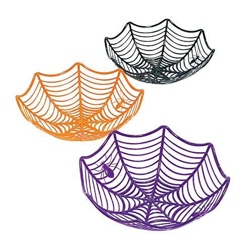 Spiderweb Halloween Candy Bowls - 3 Piece Set
