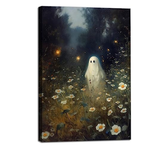 Spooky Ghost in the Forest Wall Art