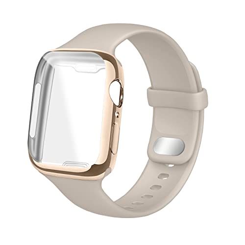 Sport Band Compatible for Apple Watch with Screen Protector Case