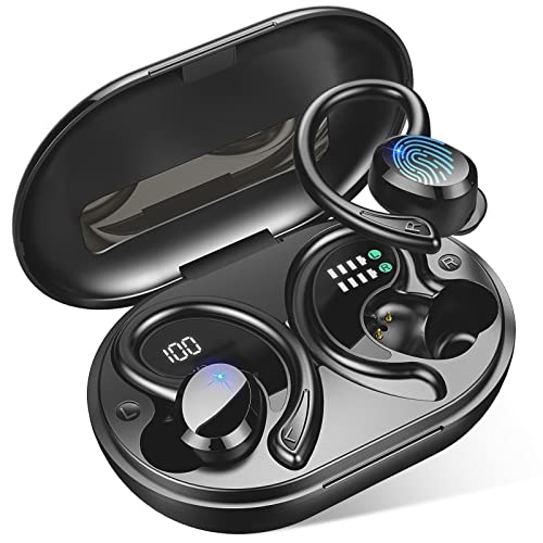 Sport Bluetooth 5.3 Earbuds with Earhooks and Waterproof Design