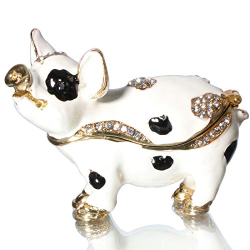 Spotted Pig Figurine Collectible Trinket Box Decoration