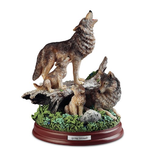 Spring Serenade Wolf Pack Sculpture