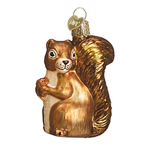 Squirrel Wildlife Animals Glass Blown Christmas Tree Ornaments