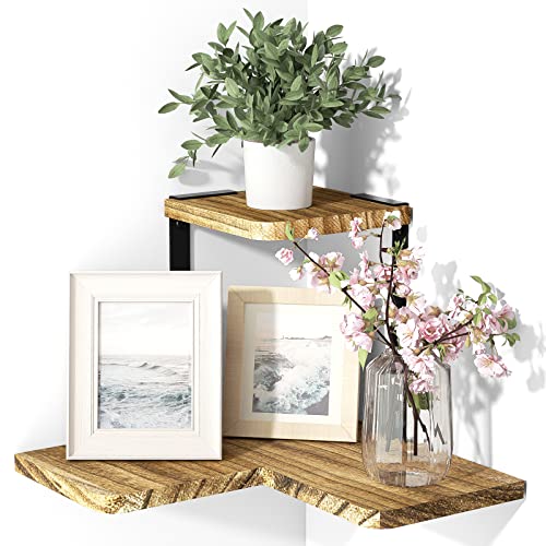 SRIWATANA Rustic Corner Shelf - Stylish and Functional Storage