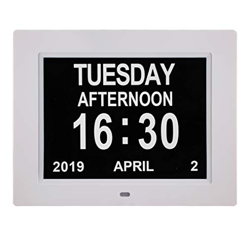 SSINI Elderly Clock with Large Display and Day Calendar