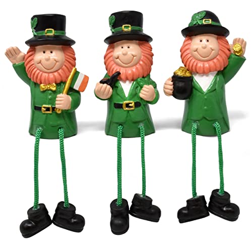 St Patrick's Day Leprechaun Figurines Set of 3