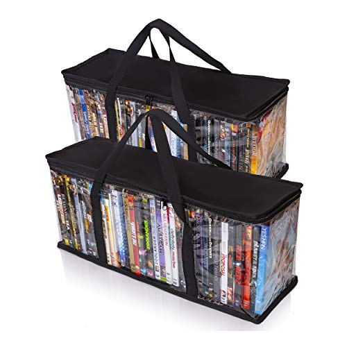 Stackable DVD Storage Bags with Convenient Travel Case