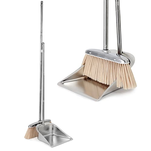 Stainless Steel Broom and Dustpan Set
