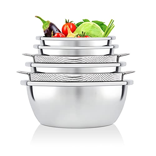 Stainless Steel Colander Bowl Set