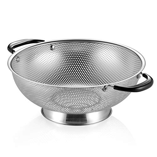 Stainless Steel Colander with Heat Resistant Handles