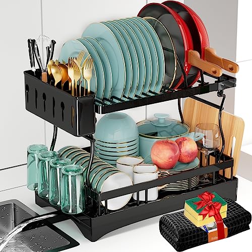 Stainless Steel Dish Drying Rack with Drainboard