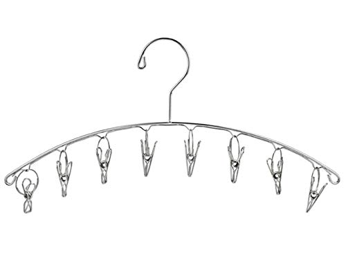Stainless Steel Drying Rack Laundry Hanger with 8 Clips