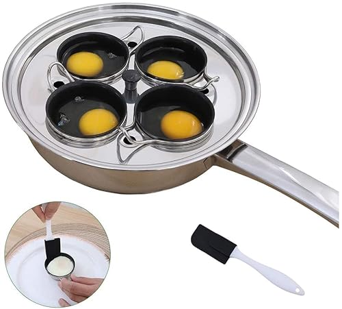 Stainless Steel Egg Poacher Pan - Induction Cooktop Cookware Set