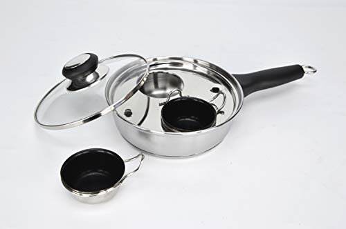 Stainless Steel Egg Poacher Pan - Perfect Poached Egg Maker