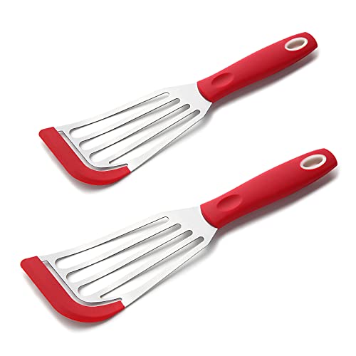 Stainless Steel Fish Spatula with Silicone Edge