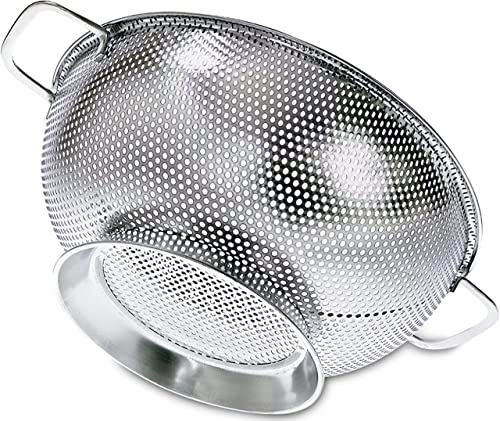 Stainless Steel Kitchen Strainer for Washing Rice, Pasta, and Small Grains